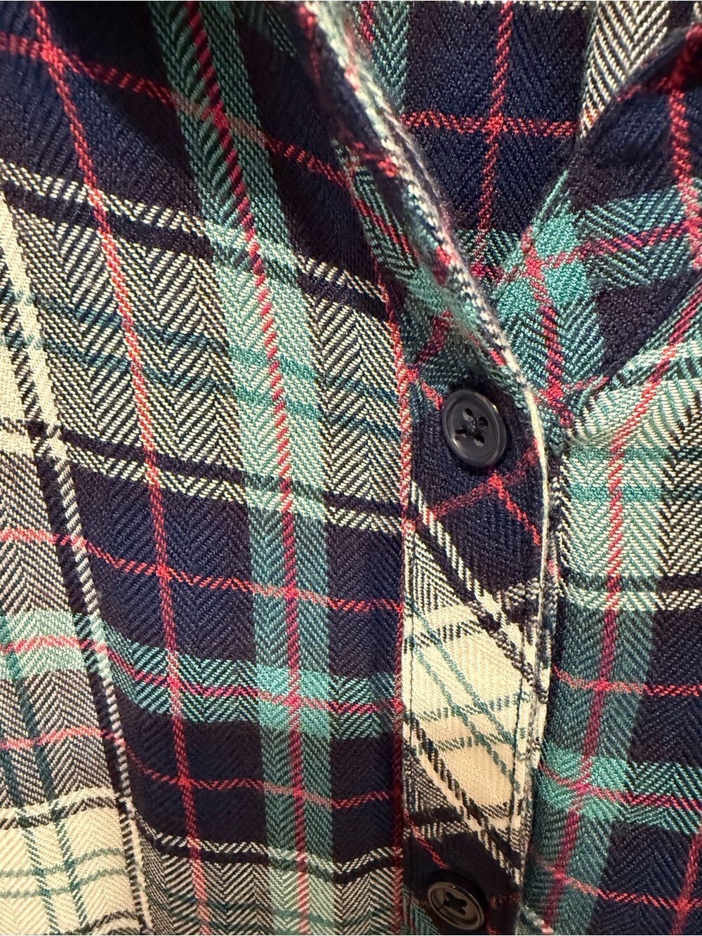 Rails Navy, Teal & White Plaid Button-Down Shirt - Picture 2 of 7